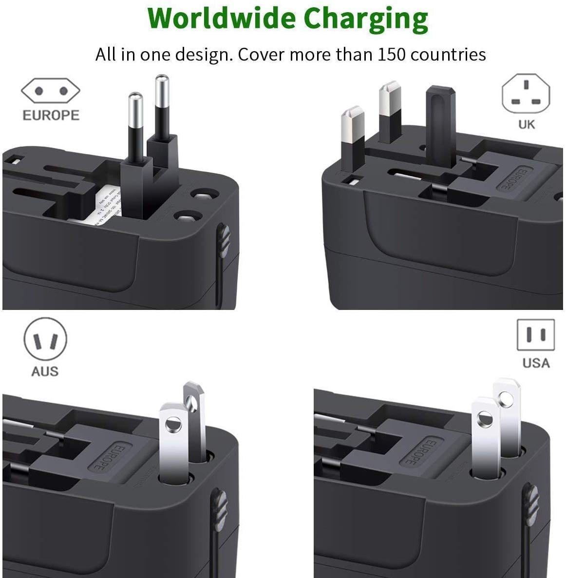 TrioCharger™️ All in One Worldwide Travel Adapter - TrendNest